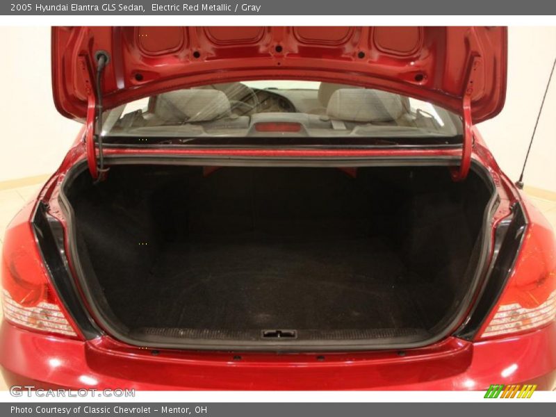 Electric Red Metallic / Gray 2005 Hyundai Elantra GLS Sedan
