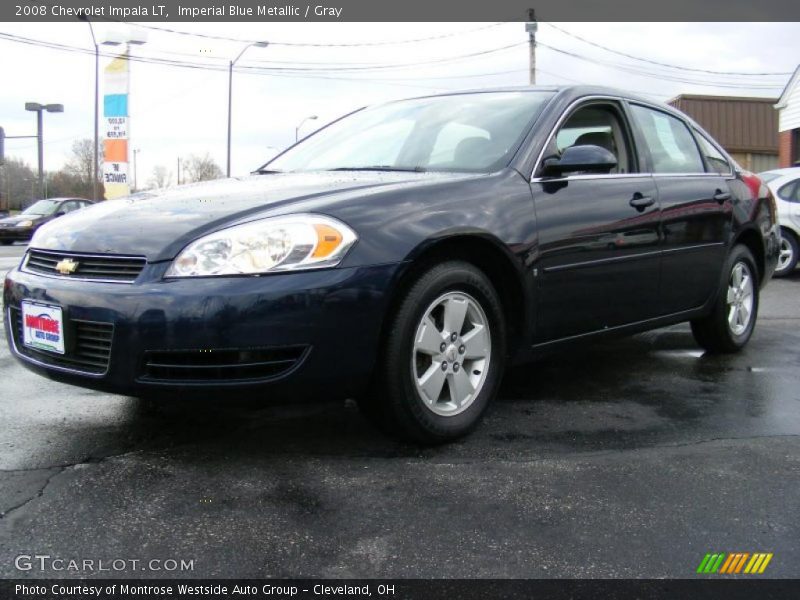 Imperial Blue Metallic / Gray 2008 Chevrolet Impala LT
