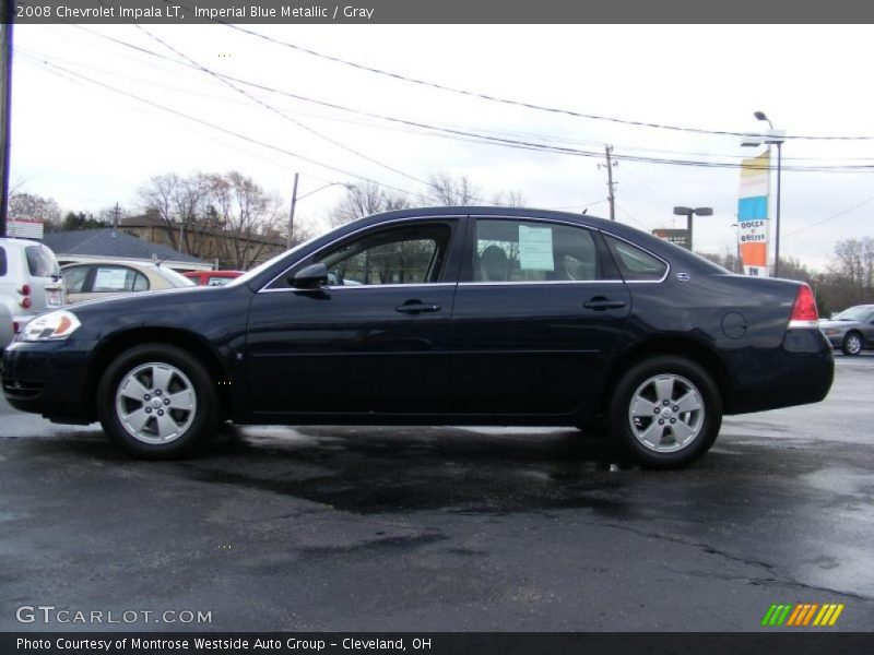 Imperial Blue Metallic / Gray 2008 Chevrolet Impala LT
