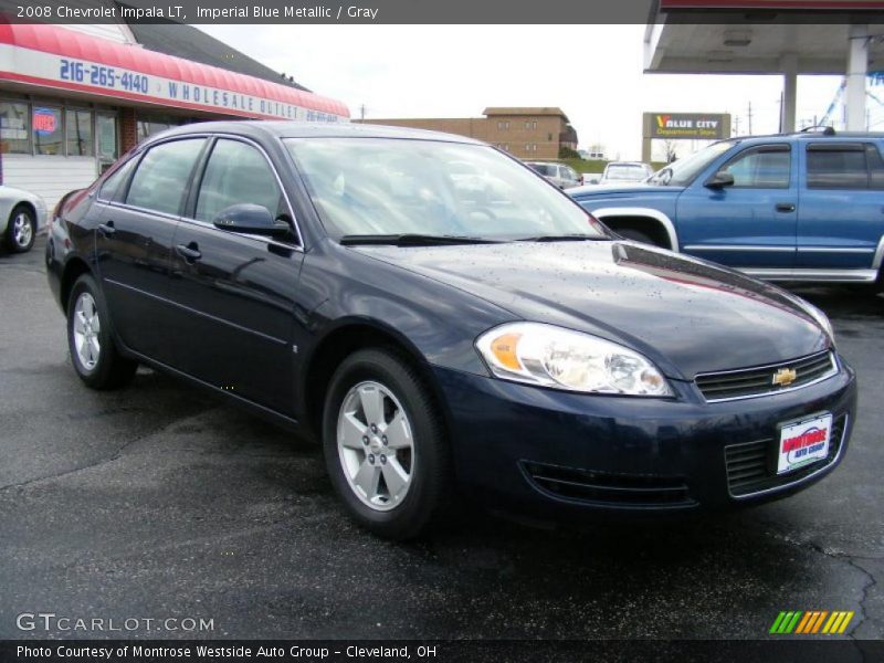 Imperial Blue Metallic / Gray 2008 Chevrolet Impala LT
