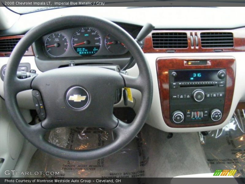 Imperial Blue Metallic / Gray 2008 Chevrolet Impala LT