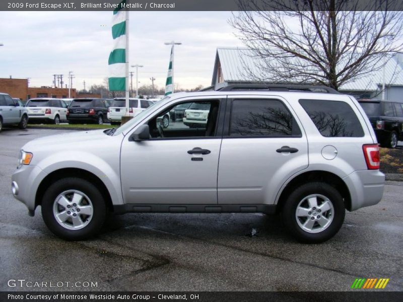 Brilliant Silver Metallic / Charcoal 2009 Ford Escape XLT