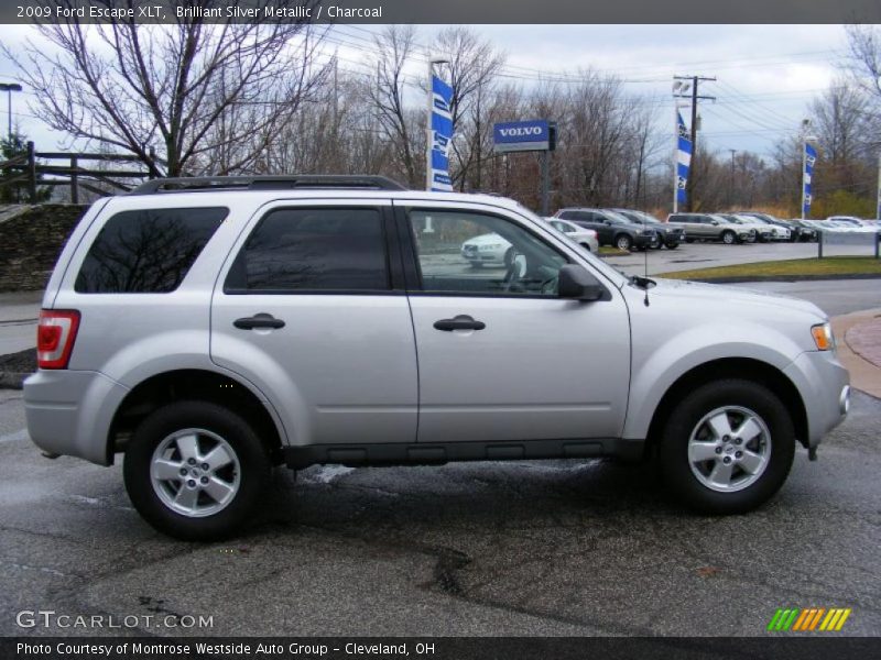 Brilliant Silver Metallic / Charcoal 2009 Ford Escape XLT