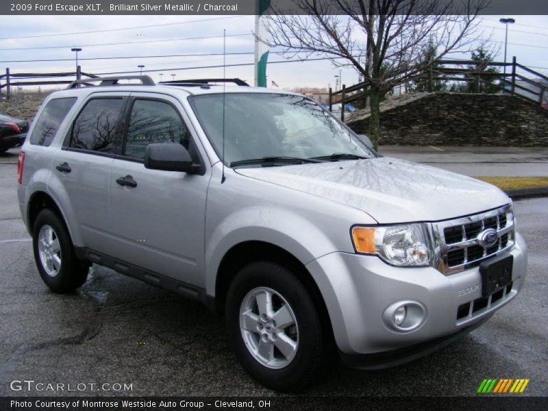 Brilliant Silver Metallic / Charcoal 2009 Ford Escape XLT