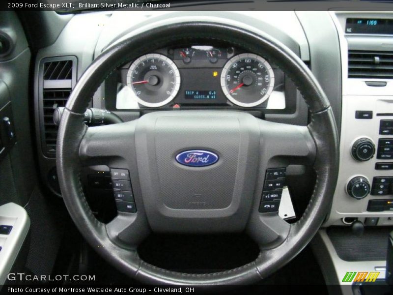 Brilliant Silver Metallic / Charcoal 2009 Ford Escape XLT