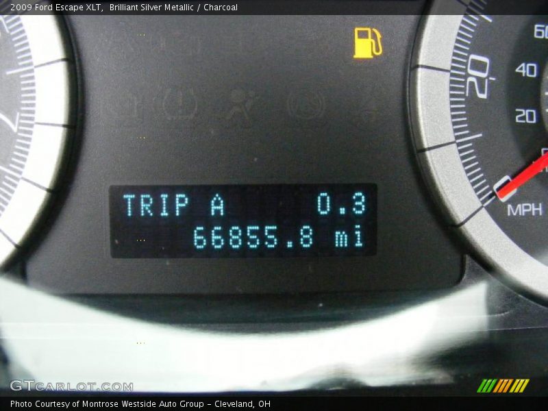 Brilliant Silver Metallic / Charcoal 2009 Ford Escape XLT