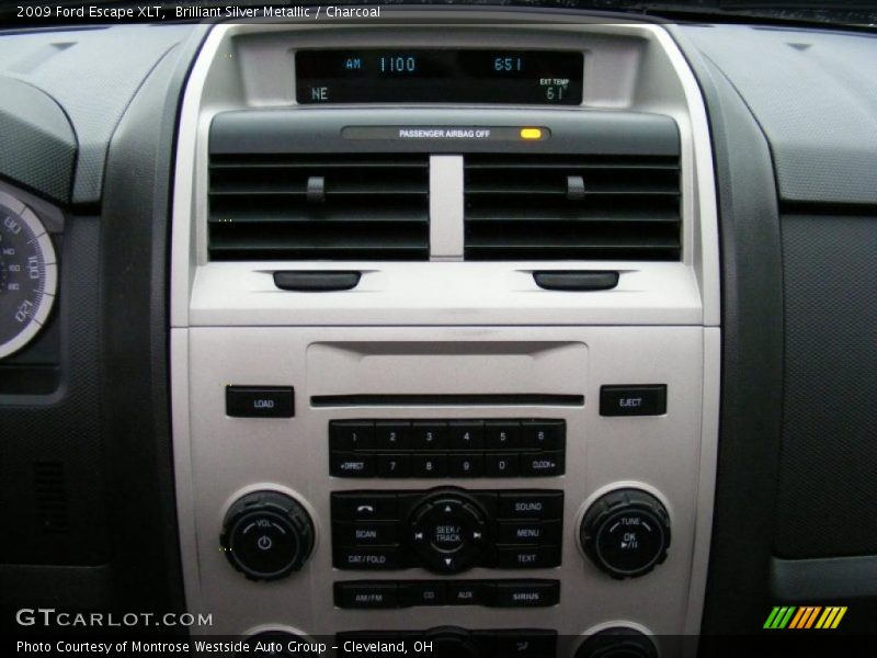 Brilliant Silver Metallic / Charcoal 2009 Ford Escape XLT