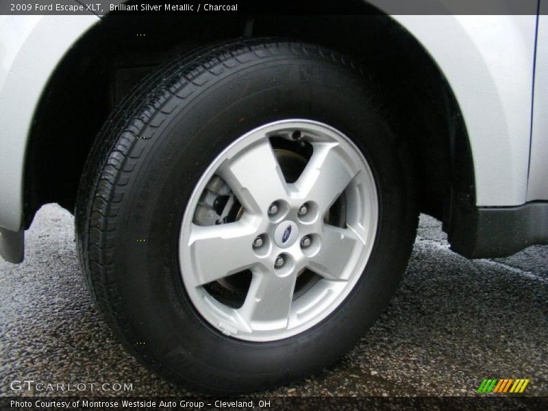 Brilliant Silver Metallic / Charcoal 2009 Ford Escape XLT