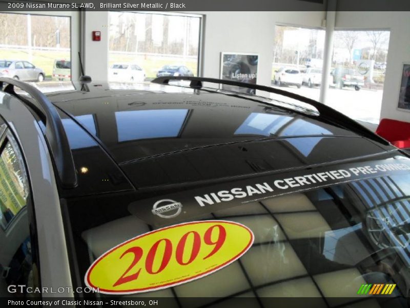 Brilliant Silver Metallic / Black 2009 Nissan Murano SL AWD