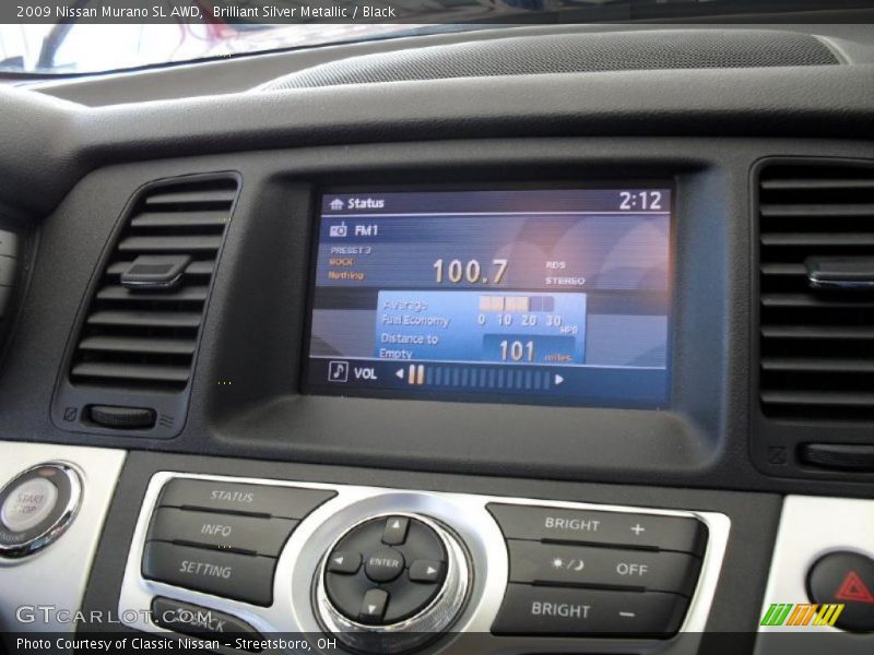 Brilliant Silver Metallic / Black 2009 Nissan Murano SL AWD