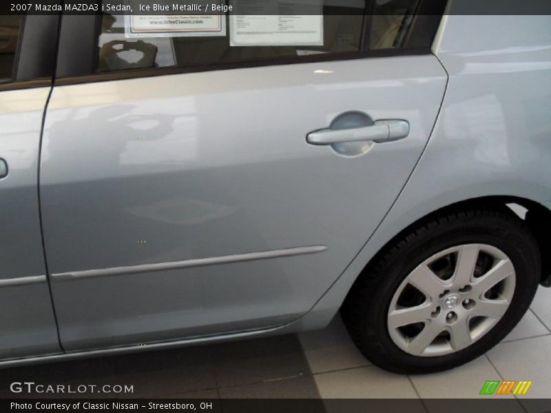 Ice Blue Metallic / Beige 2007 Mazda MAZDA3 i Sedan