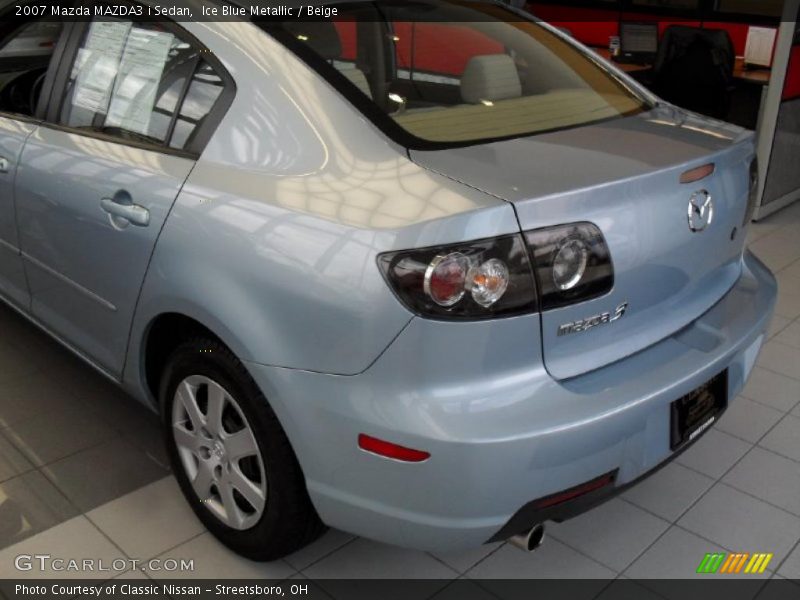 Ice Blue Metallic / Beige 2007 Mazda MAZDA3 i Sedan