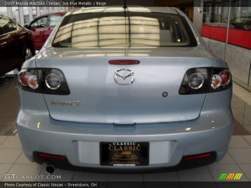 Ice Blue Metallic / Beige 2007 Mazda MAZDA3 i Sedan