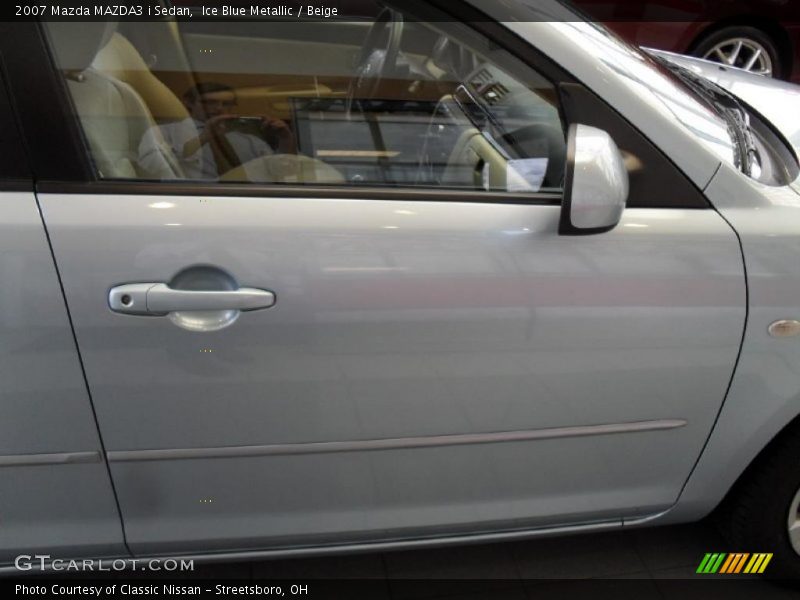 Ice Blue Metallic / Beige 2007 Mazda MAZDA3 i Sedan