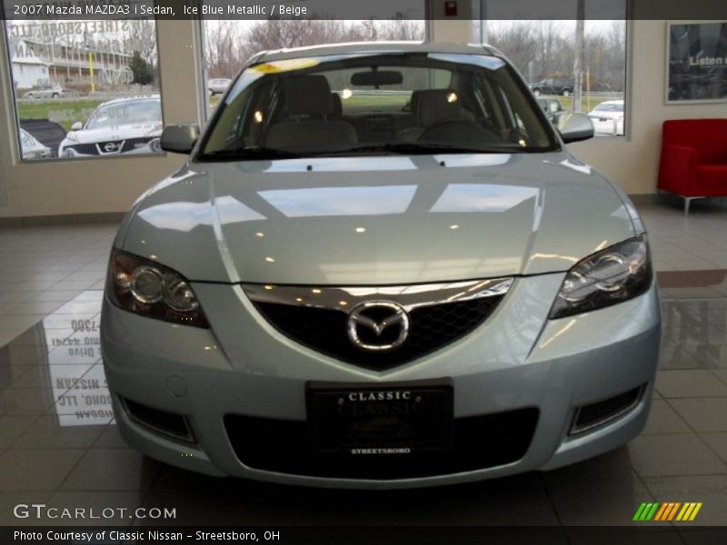 Ice Blue Metallic / Beige 2007 Mazda MAZDA3 i Sedan