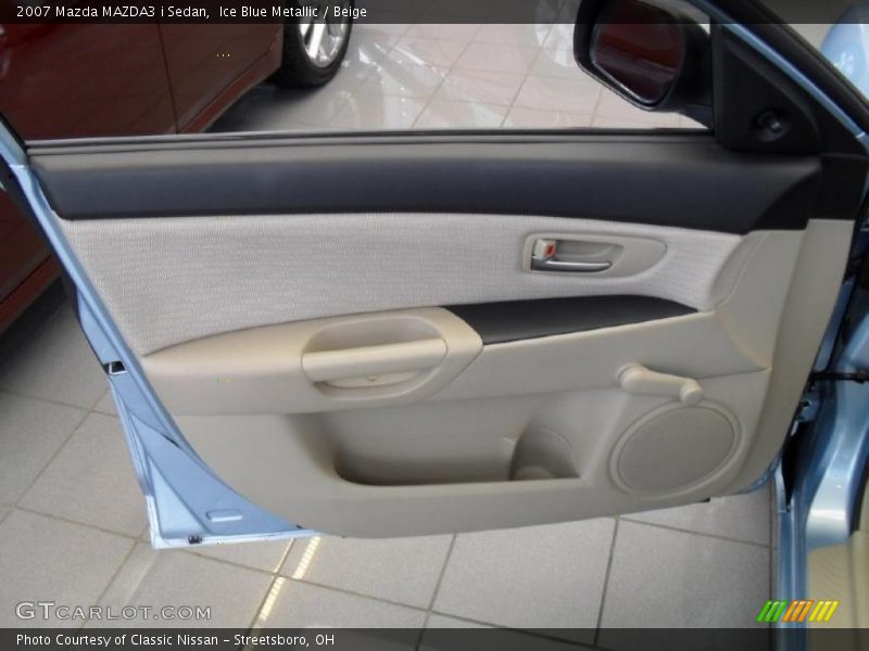 Ice Blue Metallic / Beige 2007 Mazda MAZDA3 i Sedan