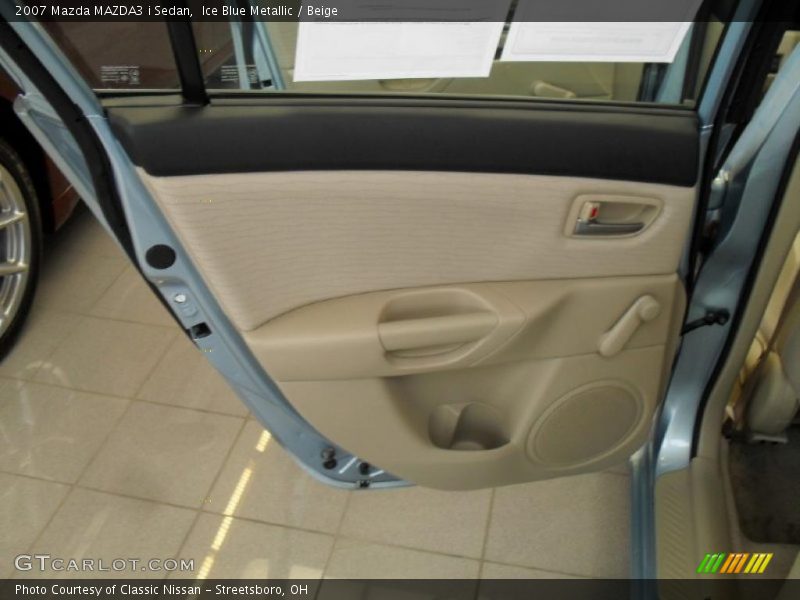 Ice Blue Metallic / Beige 2007 Mazda MAZDA3 i Sedan