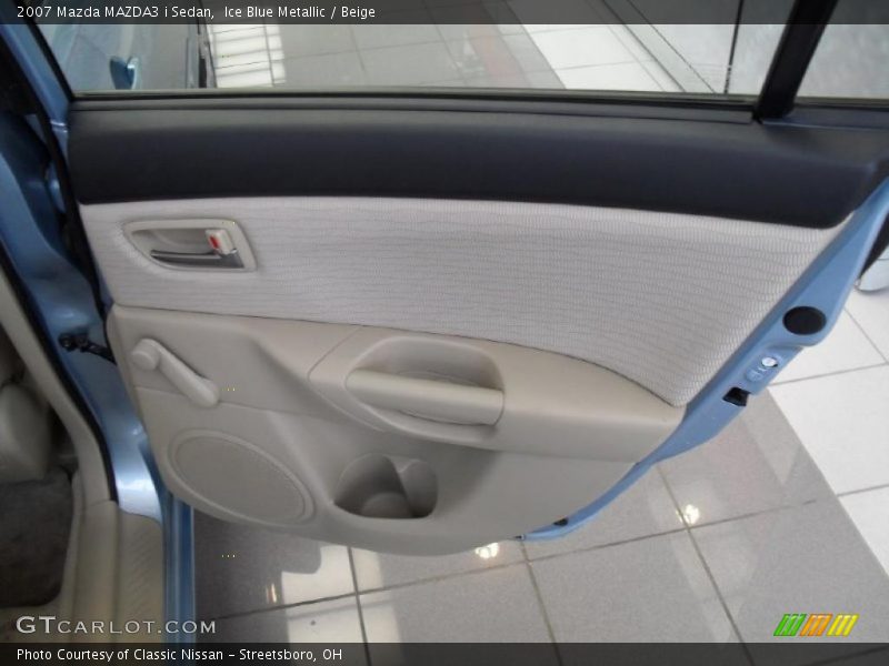 Ice Blue Metallic / Beige 2007 Mazda MAZDA3 i Sedan