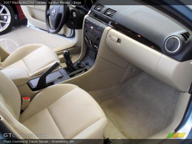 Ice Blue Metallic / Beige 2007 Mazda MAZDA3 i Sedan