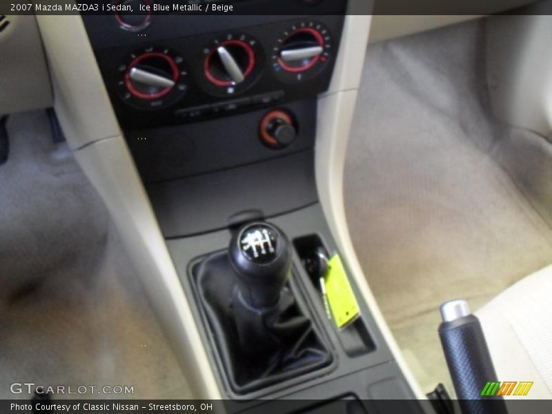 Ice Blue Metallic / Beige 2007 Mazda MAZDA3 i Sedan
