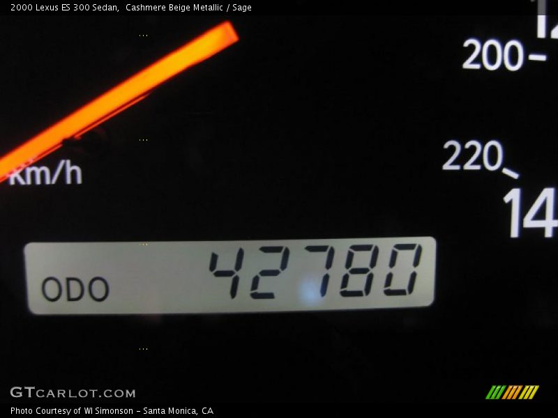 Cashmere Beige Metallic / Sage 2000 Lexus ES 300 Sedan