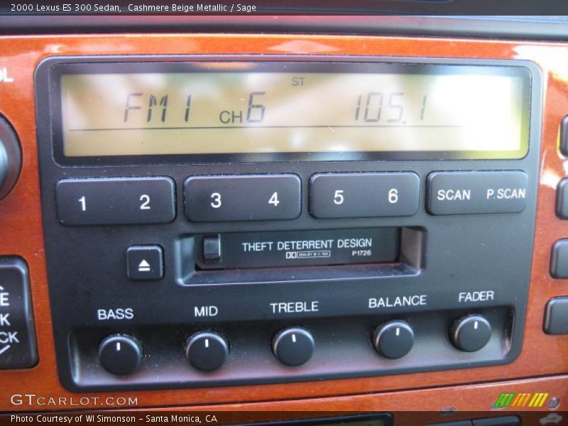 Cashmere Beige Metallic / Sage 2000 Lexus ES 300 Sedan