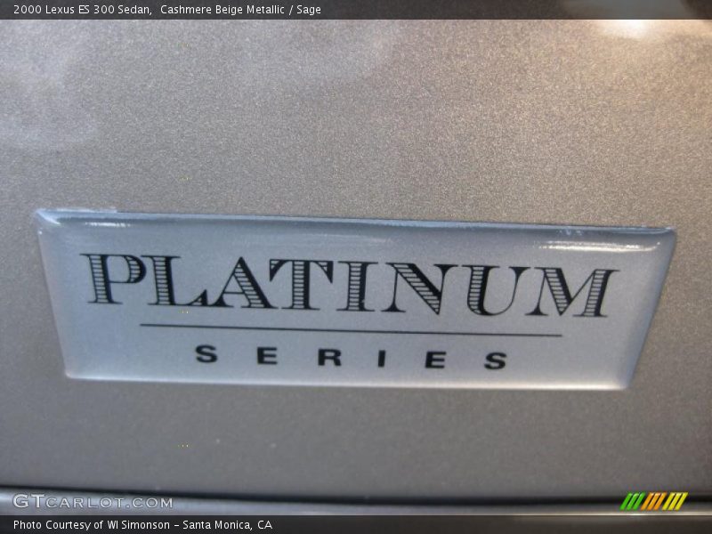 Cashmere Beige Metallic / Sage 2000 Lexus ES 300 Sedan