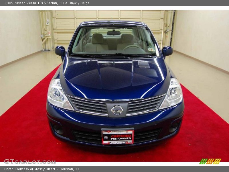Blue Onyx / Beige 2009 Nissan Versa 1.8 S Sedan