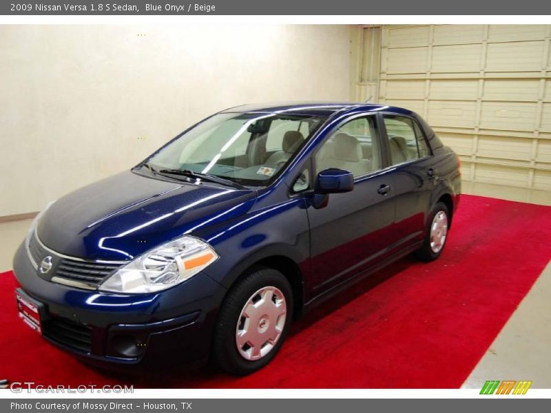 Blue Onyx / Beige 2009 Nissan Versa 1.8 S Sedan