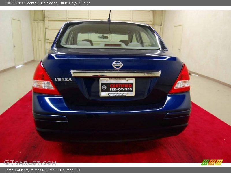 Blue Onyx / Beige 2009 Nissan Versa 1.8 S Sedan