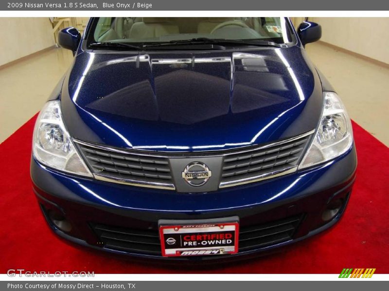 Blue Onyx / Beige 2009 Nissan Versa 1.8 S Sedan