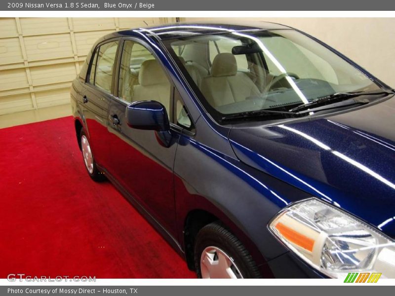 Blue Onyx / Beige 2009 Nissan Versa 1.8 S Sedan