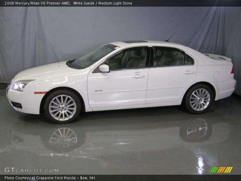 White Suede / Medium Light Stone 2008 Mercury Milan V6 Premier AWD