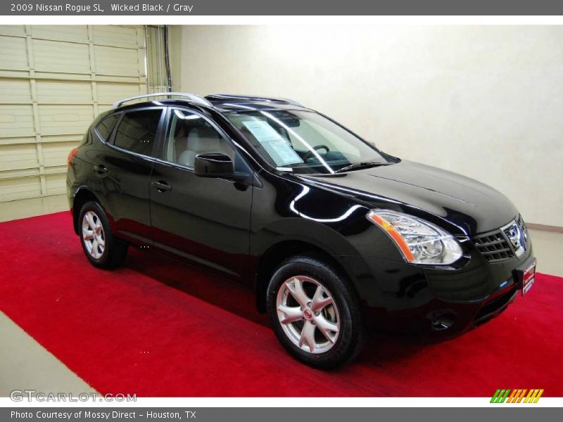 Wicked Black / Gray 2009 Nissan Rogue SL