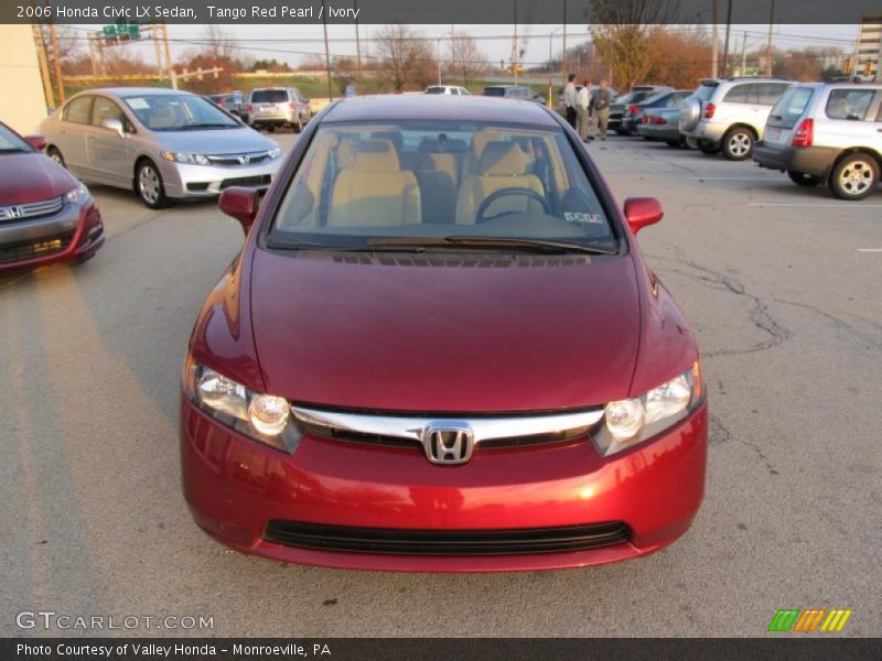 Tango Red Pearl / Ivory 2006 Honda Civic LX Sedan