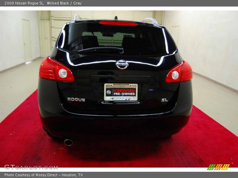 Wicked Black / Gray 2009 Nissan Rogue SL