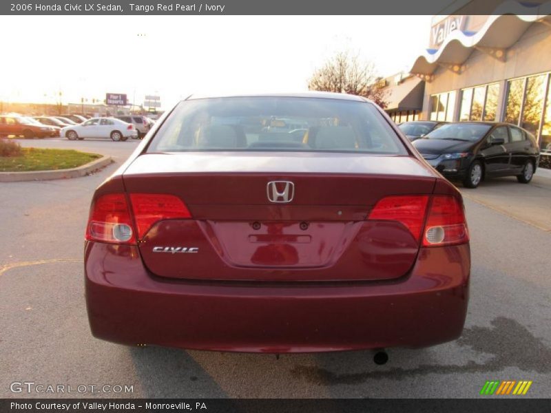 Tango Red Pearl / Ivory 2006 Honda Civic LX Sedan