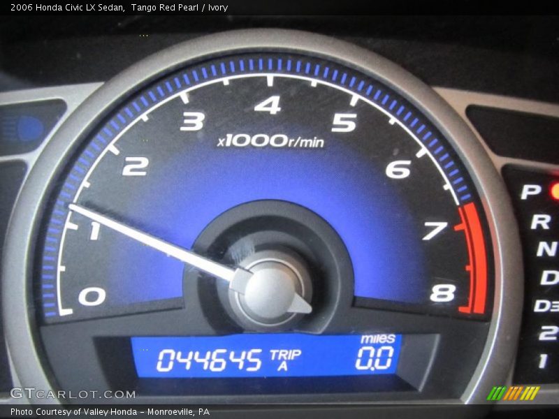 Tango Red Pearl / Ivory 2006 Honda Civic LX Sedan
