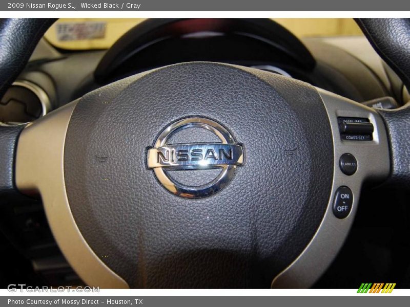 Wicked Black / Gray 2009 Nissan Rogue SL