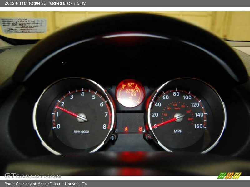 Wicked Black / Gray 2009 Nissan Rogue SL