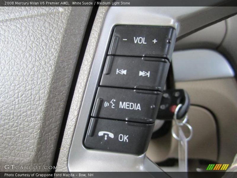 White Suede / Medium Light Stone 2008 Mercury Milan V6 Premier AWD