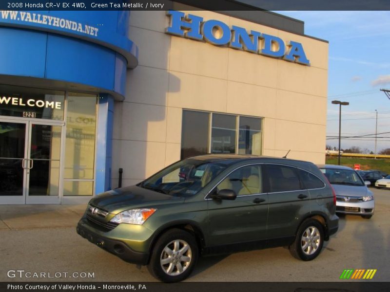 Green Tea Metallic / Ivory 2008 Honda CR-V EX 4WD