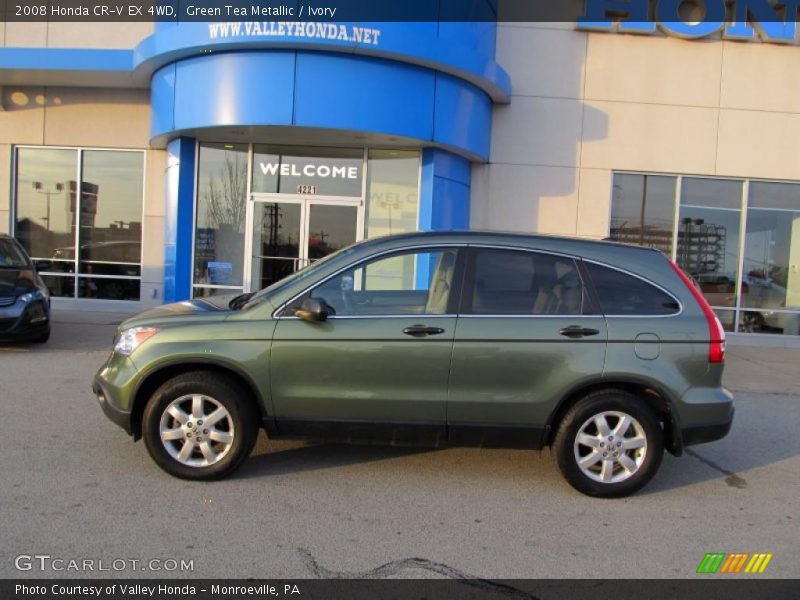 Green Tea Metallic / Ivory 2008 Honda CR-V EX 4WD