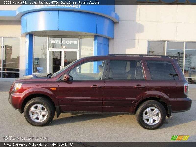 Dark Cherry Pearl / Saddle 2008 Honda Pilot Value Package 4WD