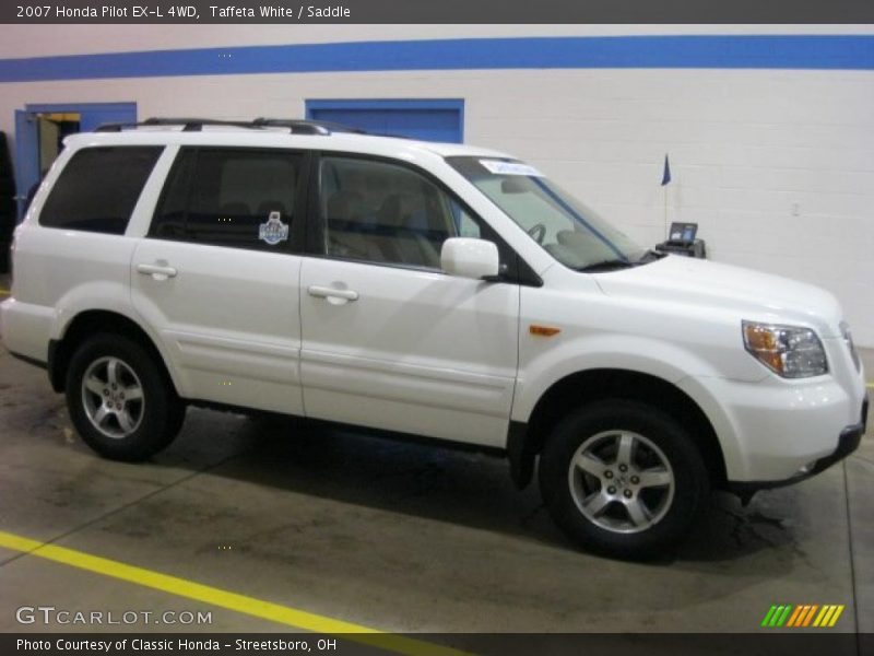 Taffeta White / Saddle 2007 Honda Pilot EX-L 4WD