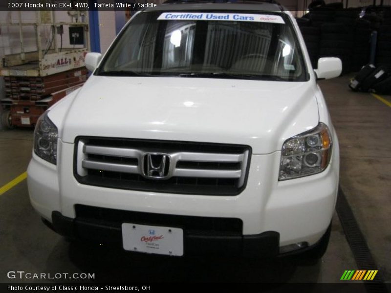 Taffeta White / Saddle 2007 Honda Pilot EX-L 4WD