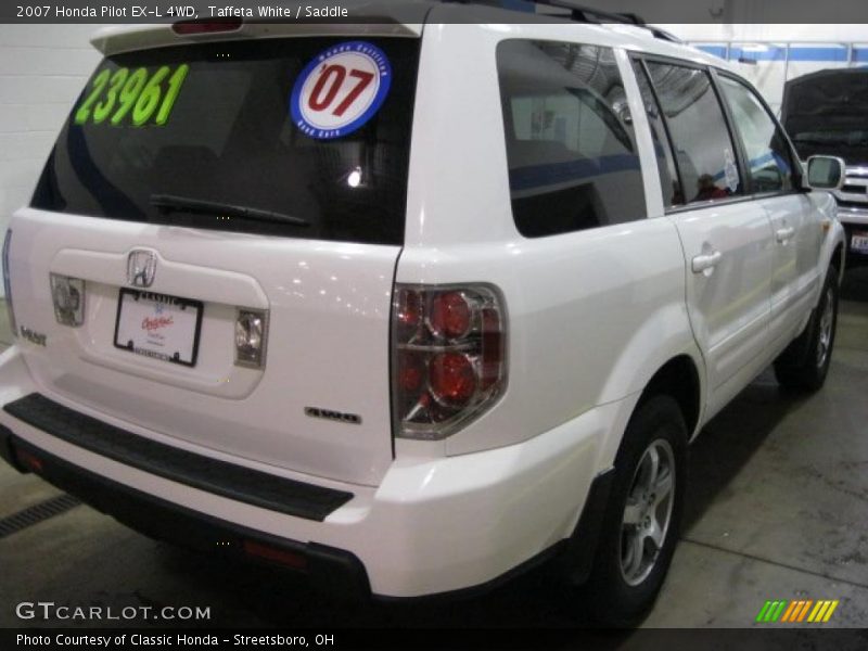 Taffeta White / Saddle 2007 Honda Pilot EX-L 4WD