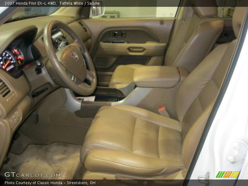 Taffeta White / Saddle 2007 Honda Pilot EX-L 4WD