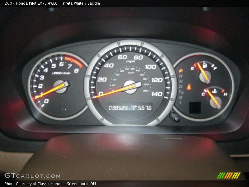 Taffeta White / Saddle 2007 Honda Pilot EX-L 4WD