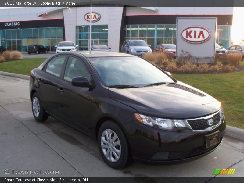 Ebony Black / Stone 2011 Kia Forte LX